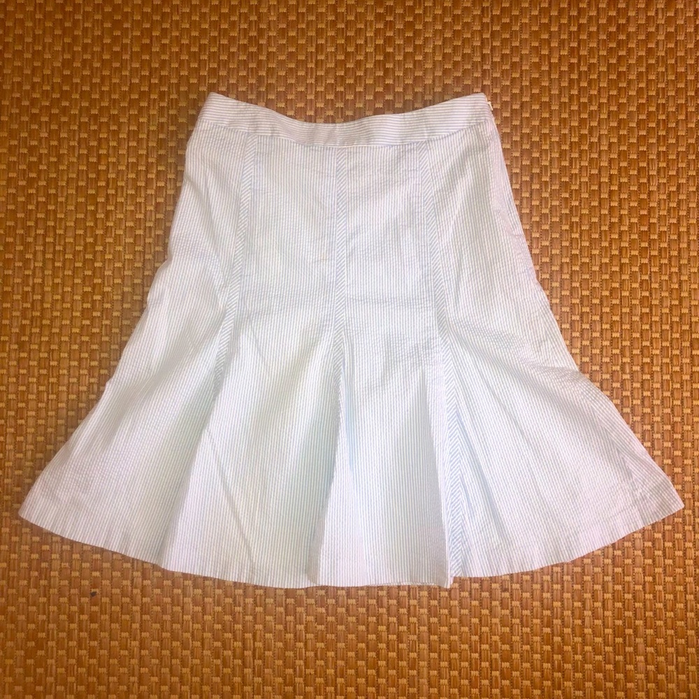 Brooks Brothers Striped Cotton Seersucker skirt.
